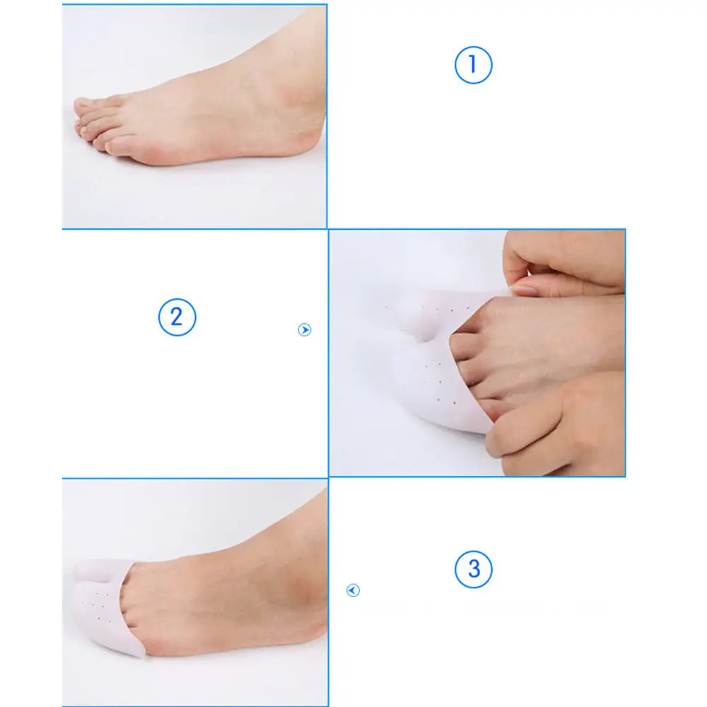 1 пара Ультра-мягкий силиконовый невидимый носок рукав ортопедический носок крышка рукав обезболивающий защитный коврик инструменты для ухода за ногами