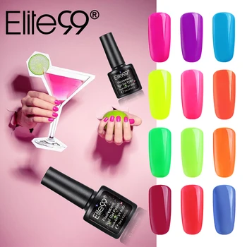 

Elite99 12Pieces/Lot Nail Art Design Manicure Fluorescent Gel Polish 10ML Soak Off Enamel UV Gel Nail Polish Lacquer Varnish