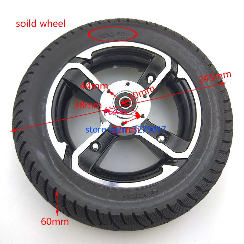 Прочный не сломанный 10 дюймов твердые шины 10x2,50 Твердые колеса 10X2,50 твердые шины diy для 10x2/2,125 10x2. 50 колеса электрический скутер - Цвет: wheel