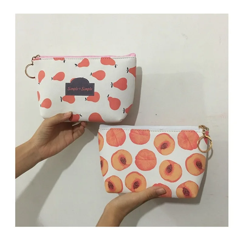 جديد الفاكهة التجميل حقيبة الإناث لطيف حقيبة ماكياج محمولة كيس التخزين المنظم سفر المكياج حقيبة الوظائف حقيبة غسل أطقم