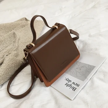 

HOT Brand Retro Fashion Female Square Bag 2019 New High quality PU leather Women's Designer Handbag Shoulder Messenger bags