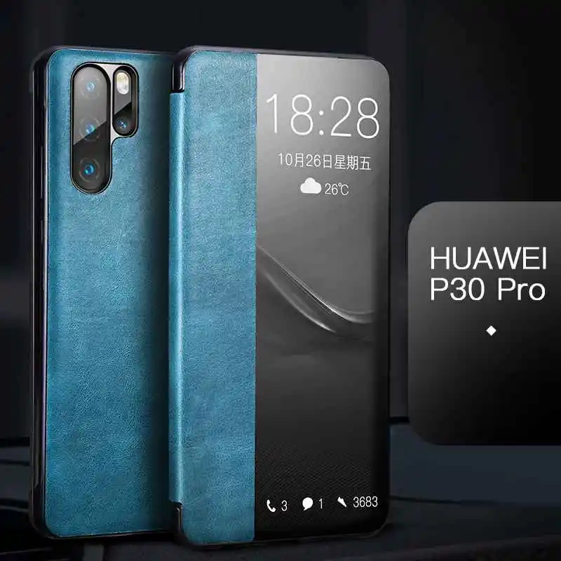 Xoomz Модный чехол из натуральной кожи с откидной крышкой для huawei P30 с розничной посылка с первым слоем из воловьей кожи, крышка для huawei P30 Pro - Цвет: For Huawei P30 Pro