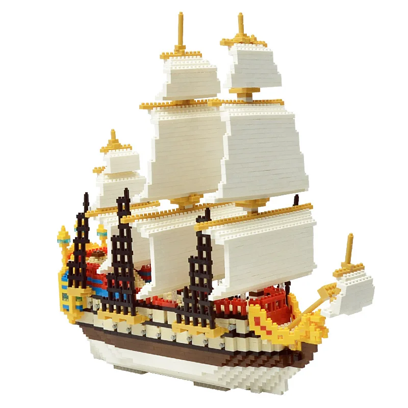 New DIY Assembly 3000pcs Diamond sailing sailboat 3D Boat model builing