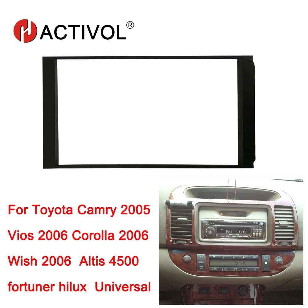 HACTIVOL 2 Din Автомобильный Радио Лицевая панель рамка для Toyota Camry vios corolla wish fortuner автомобильный DVD gps плеер панель приборная панель комплект крепления