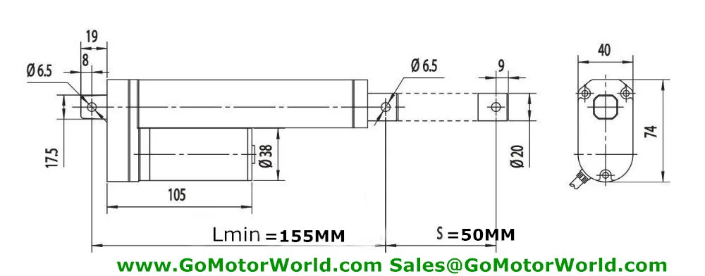 linear actuator drawing_