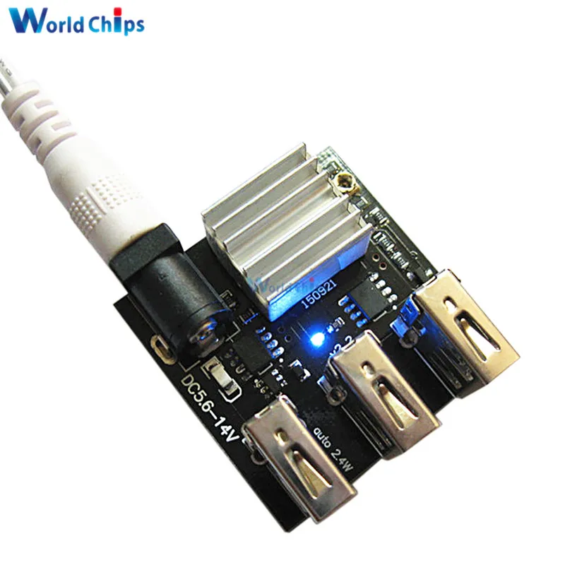 

3 USB Mini Charging Module DC-DC 9V/12V To 5V 8A Step Down Power Charger Bank Board Step-Down Buck Converter For Arduino