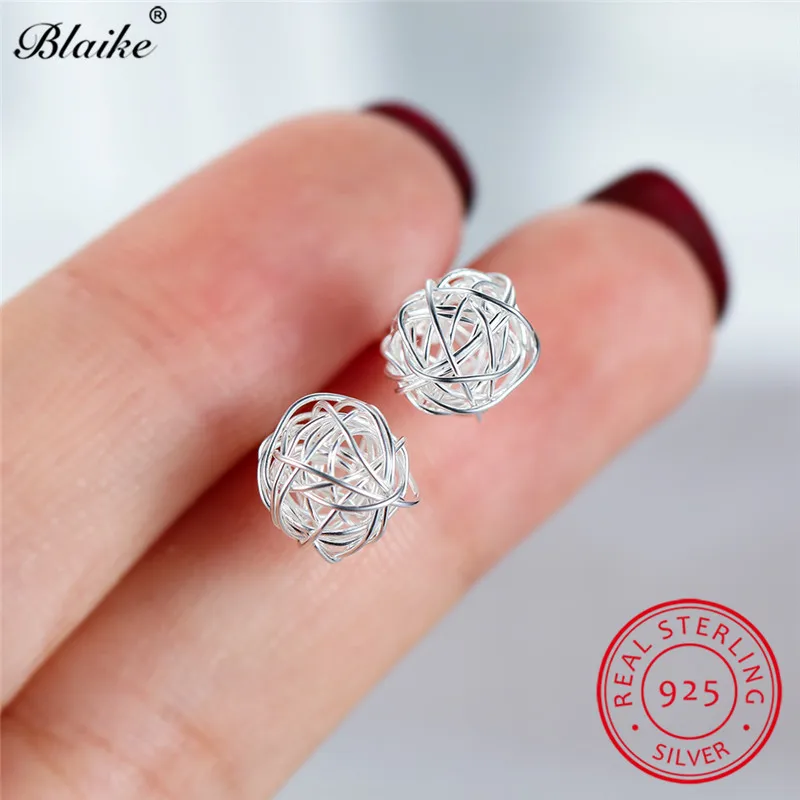 

Cute Round Ball Stud Earrings s925 Sterling Silver Earrings For Women Men Small Bar Wedding Earrings Minimalist Fine Jewelry