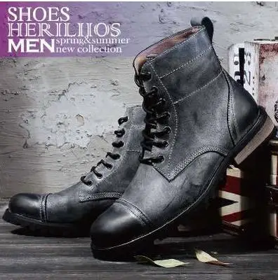 grey ankle boots mens