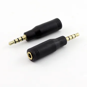 

20x 3.5mm 4 Pole Male to 3.5mm 4 Pole Female Steteo Headphone Audio Male to Female Gold Plated Connector Adapter Black