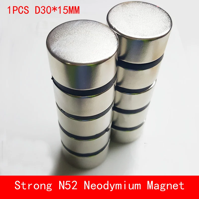 

1PCS N45 N52 round magnet D30x15mm Super strong magnet neodymium n52 diameter 30*15mm