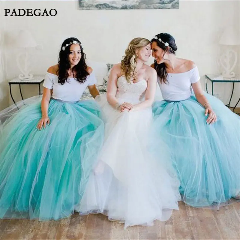 TWO PIECE OFF SHOULDER MINT GREEN BRIDESMAID DRESS FOR WEDDING PARTY3