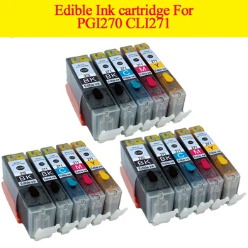 

15pcs PGI270 CLI271 edible ink cartridge For canon PIXMA MG7720 MG6820 MG6821 MG6822 MG5720 MG5722 MG5721 Inkjet Printers