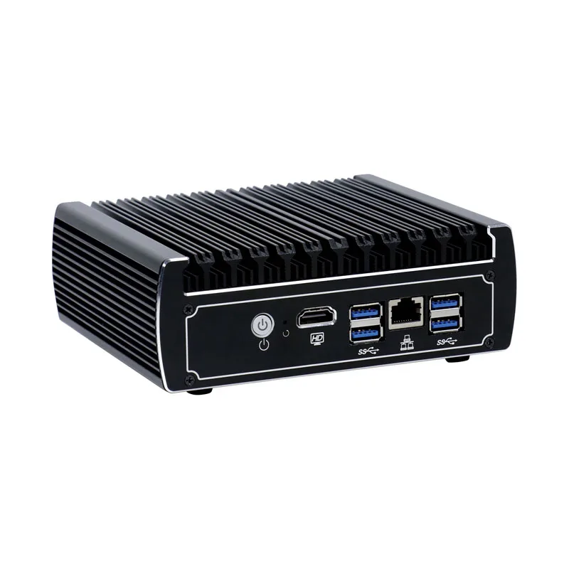 Мини ПК Pfsense 6 дюймов Intel LAN без вентилятора Core i5 7200U i3 7100U DDR4 ОЗУ 4 Гб AES NI Linux