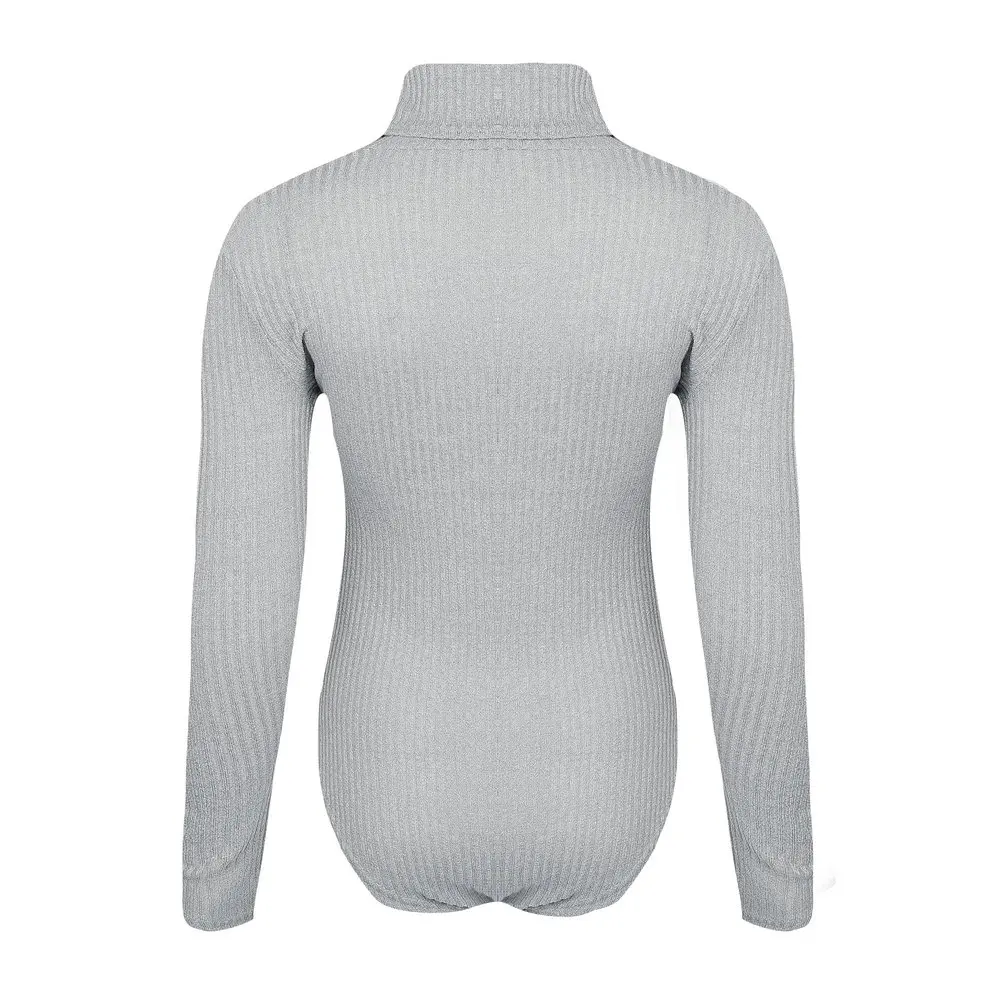 VIEUNSTA 2018 Fashion Turtleneck Knit Ribbed Bodysuit Women Autumn Winter Long Sleeve Warm Jumpsuits Female Rompers Casual Tops VIEUNSTA 2018 Fashion Turtleneck Knit Ribbed Bodysuit Women Autumn Winter Long Sleeve Warm Jumpsuits Female Rompers Casual Tops