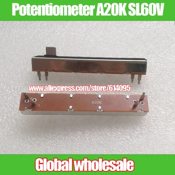 

4pcs PAKY MX-82D Mixer Single joint Straight Slide Potentiometer A20K SL60V / Handle Length 8MMB