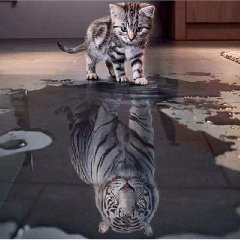 100-Full-5D-Diy-Daimond-Painting-Cats-To-Tiger-3D-Diamond-Painting-Round-Rhinestones-Full-Diamant
