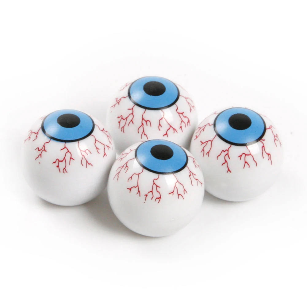 

New 4Pcs/Lot Creative Bike Accessories Eye Ball Pattern Auto Wheel Air Stem Cap Cover Tire Screw Dust Plug for Car Truck
