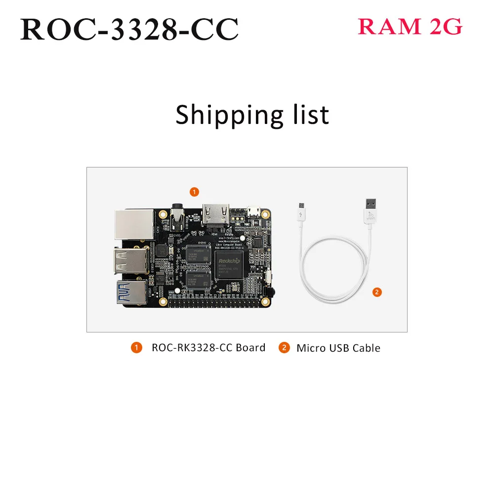 Firefly ROC RK3328 CC поддержка Gigabit Ethernet, USB 3,0, 4K дисплей и Ubuntu и Android ARM Cortex-A53 ARM макетная плата - Комплект: Комплект 2