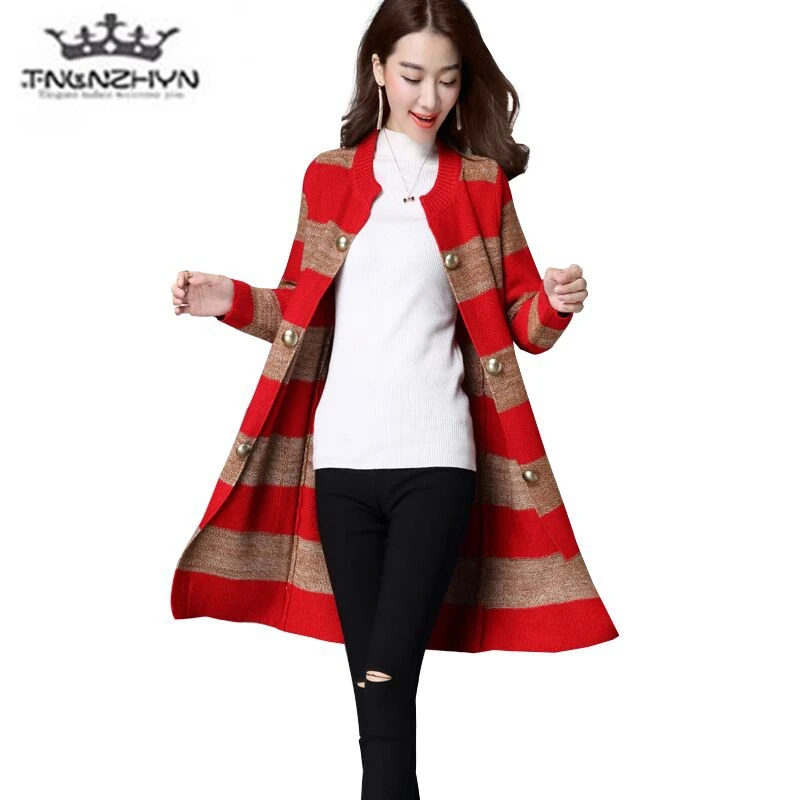 2019 Spring New Knitted Cardigan Sweater Coat Plus size wild Women's Autumn Casual Fashion Long Outerwear Female |