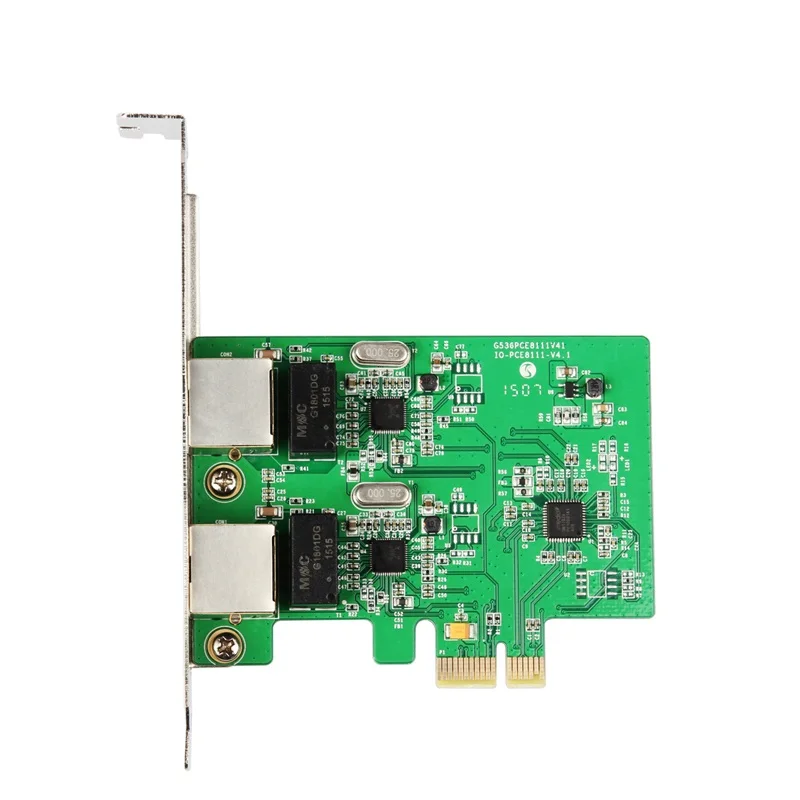 PCIe x2 сетевая карта гигабитная Ethernet с разъемами rj45| |