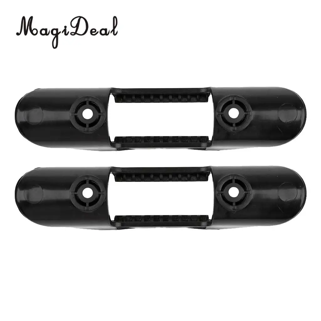 MagiDeal Lightweight 2Pcs Plastic Marine Kayak Paddle Clip Holder Keeper Canoe Boat Mount Rowing Deck Fishing Accessory Black
