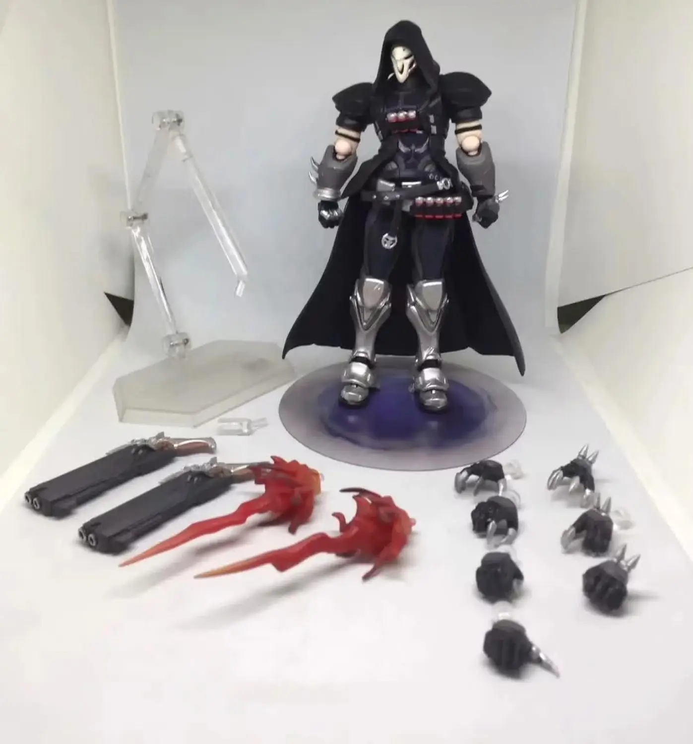 

Anime 17CM figma 393# overwatches OW REAPER Movable PVC Action Figure Collectible Model Toys Doll Gift
