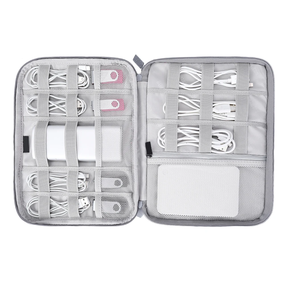 

Travel Portable Cable Bag Data Cable Headphone Charger Organizer Digital Gadget Zipper USB Wire Tote Accessories