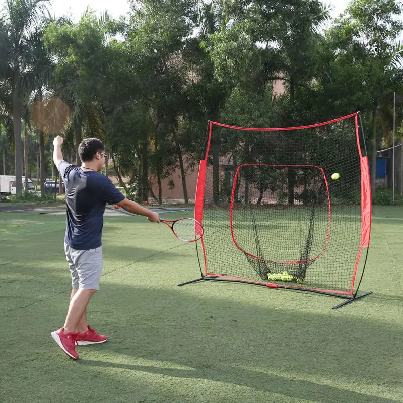 

From USA Shipping Outdoor Tennis training Power Net Baseball and Softball Practice Net 7 x 7 with bow frame Net