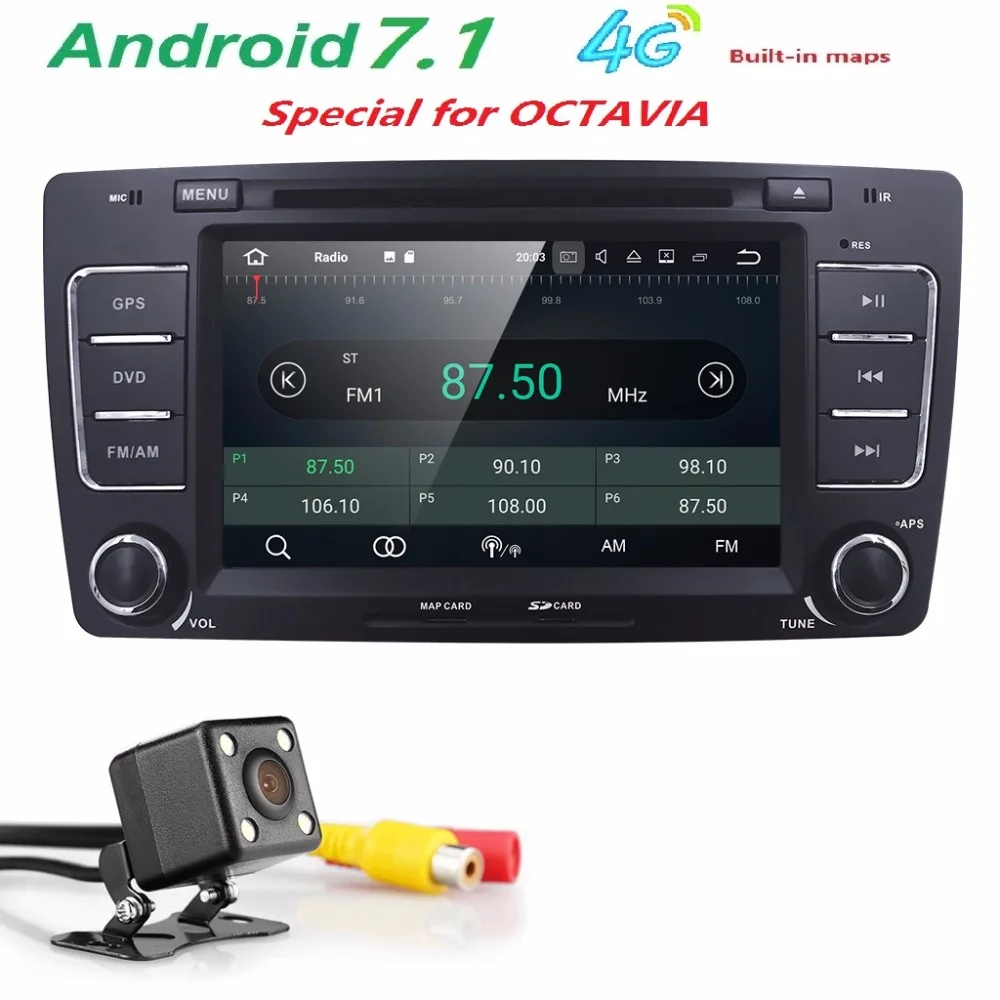 

Android7.1 QuadCore 2Din Octavia2 CAR DVD player for VW Skoda Octavia Radio with CANBUS BluetoothSWC RDS DVR DAB DVBT TPMS 2GRAM