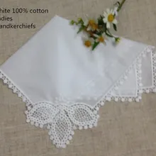 Набор 60 модные хлопковые платки 12 дюймов Свадебные платок Sweet Heart носовой платок Винтаж кружева Hanky для невесты/ дамы/Женщины
