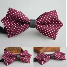Винный красный горошек бабочка, чудесный галстук-бабочка, галстук-бабочка шафера, бабочка свадьба