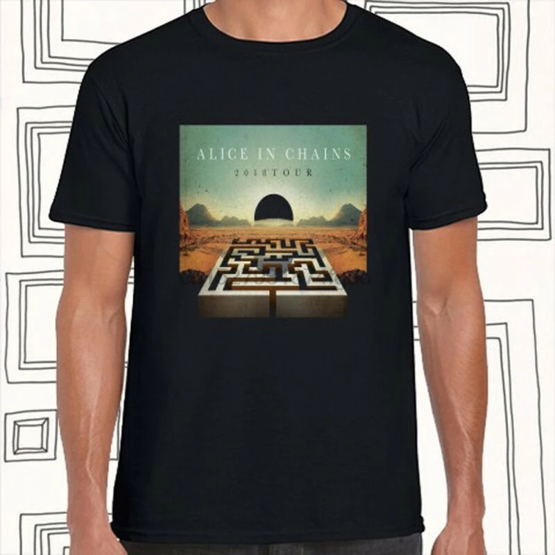 Alice In Chains Tour Logo Men s Black T-Shirt Size S M L XL XXL XXXL Alice In Chains Tour Logo Men s Black T-Shirt Size S M L XL XXL XXXL