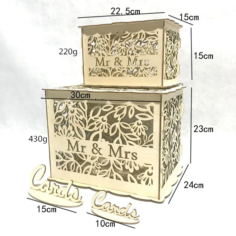 Деревянная карточка коробка, на заказ г-н Mrs коробка для приглашения на свадьбу письмо коробка резная проверка в коробке для свадебного декора