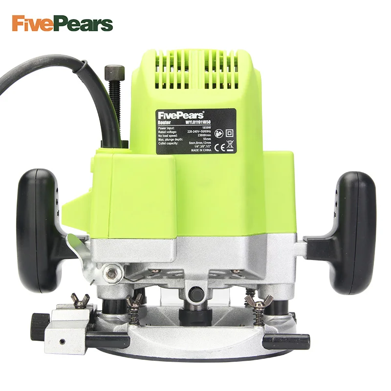 FivePears 6mm 8mm 12mm enrutador eléctrico recortadora de madera enrutador de 1850 W recortadora de la ranura de la máquina de regalo 1/2