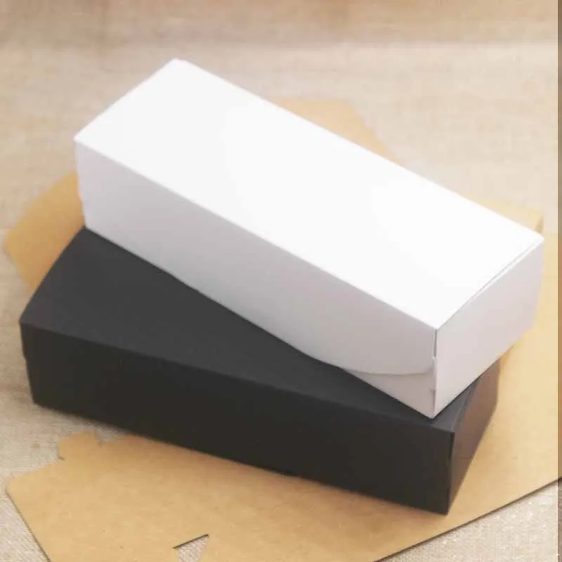 10 шт коробка DIY крафт/черный/белый цвет бумага подарочная коробка для свадьбы сувениры День рождения конфеты печенье Рождество Подарочная коробка