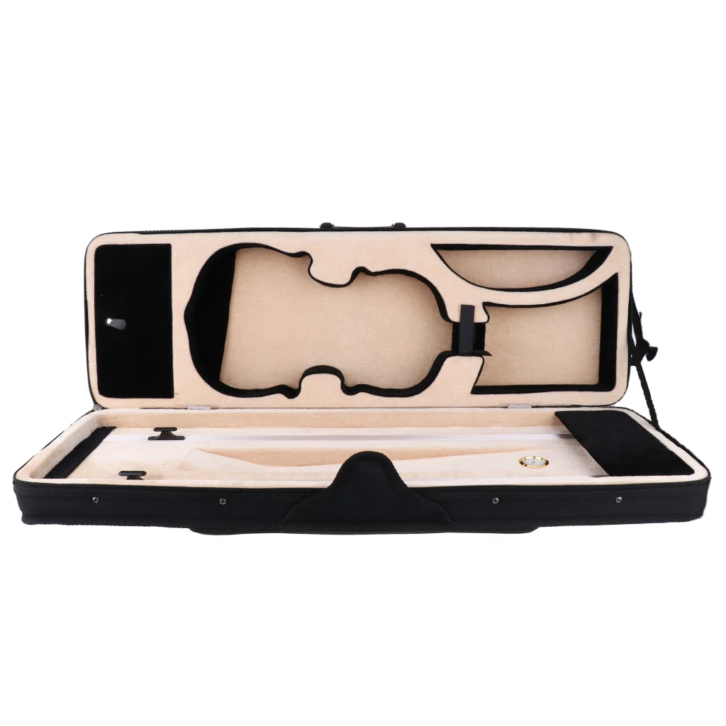 Portable Oxford Fabric 4/4 Size Black Violin Fiddle Storage Case Box Gig Bag Violin Fiddle Accessory for Violinist