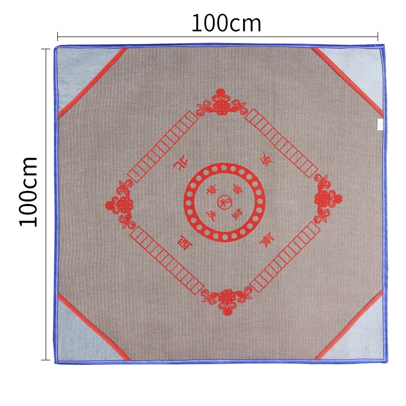 Утолщенный бесшумный нескользящий водонепроницаемый Настольный коврик для игры в покер маджонг прочный домашний игровой Настольный коврик - Цвет: gray 100cm