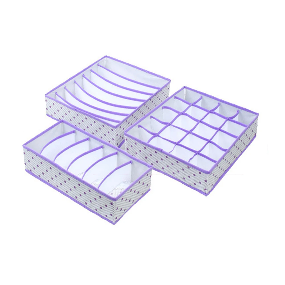 3 шт. коробка для нижнего белья складной ящик разделитель бюстгальтеры носок моющийся 6,7, 20 сеток контейнер гардероб набор Органайзер коробка для хранения