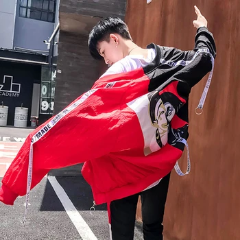 

Spring Summer Jacket Men Thin Casual Zipper Hip Hop Japanese Streetwear Jackets Men Japan Tracksuit Casacas Para Hombre 50J152