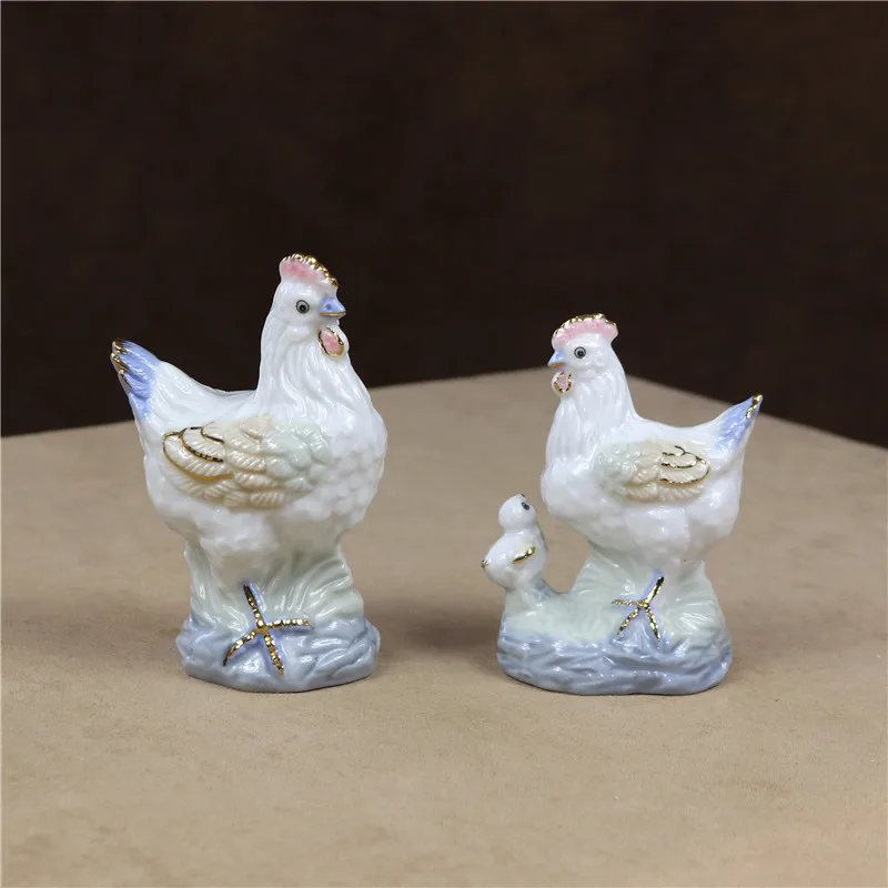 Фарфоровая статуэтка Статуэтка Петуха Hen керамическая курица миниатюрное