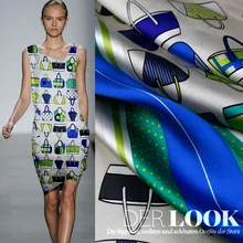 Пользовательский стиль сумка печать шелк креп-сатин ткань небольшой площади позиционирования шелковой ткани шарфы ткань Модная шелковая ткань