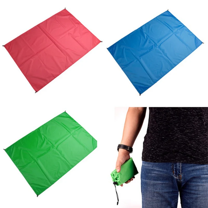 

Oxford Waterproof Tarp Airbed Picnic Beach Camping Mat Tarpaulin Bay Mats 1.4*1.5M Plaid Blanket Portable Sandless Pocket Rug