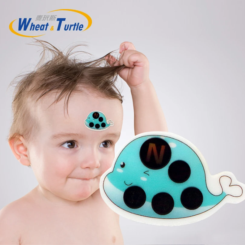 

4Pcs/Lot Dolphin Pattern Baby Safety Care Forehead LCD Body Fever Sticker Celsius Thermometer Medical Digital Children's