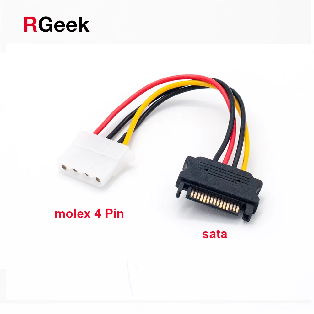15 контактный серийный кабель питания SATA папа мама Molex LP4 см (6 дюймов)|sata male|15 pinsata male
