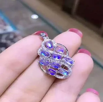 

KJJEAXCMY boutique jewelry,Natural blue moon pendant pendant jewelry wholesale S925 Sterling Silver women's jewelry