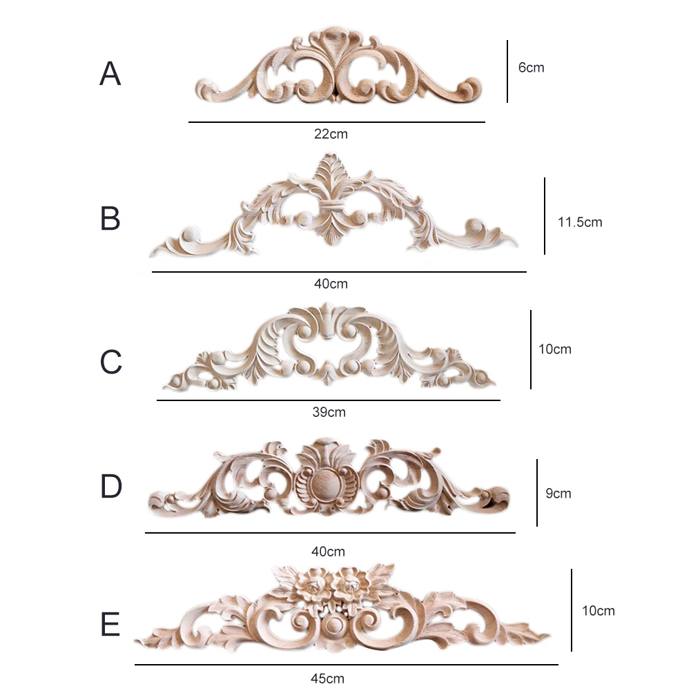 Товары для рукоделия, деревянные резные Угловые накладки, винтажная аппликация, рама, декоративные двери, мебель