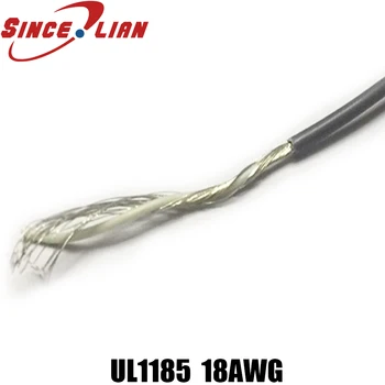 

18AWG UL1185 Single Core Conductor Tinned copper OD 3.5mm 20meters Sprial Shielded audio cable Speaker Wire cable Signal Cable