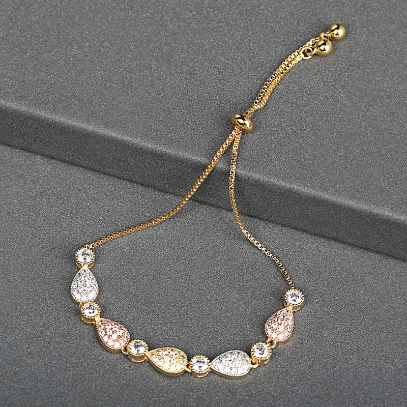 

Dazz Designer Female Bracelet Plant Pine Nuts 3A Cubic Zircon Pie Opponent Bracelet Brand Monaco Jewelry Daily Jewelry Gift 2019