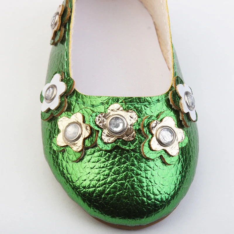 Кукольные туфли зеленого цвета со звездами 7,5 см, модные крутые мини-туфли для американских и российских кукол DIY, красивые аксессуары для девочек