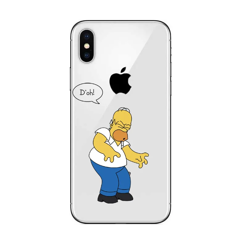 TPU Крутой ГОМЕР Симпсоны есть пластиковый логотип Жесткий ПК чехол для iPhone 5 5S SE 6 6S Plus 7 8 Plus X10 XR XS MAX 11 Pro Max - Цвет: TPU